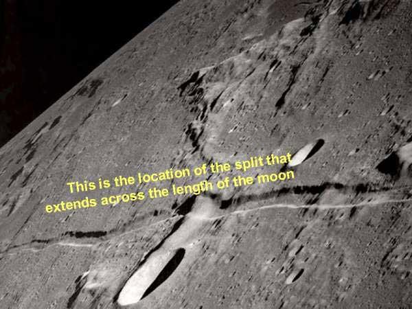 شکاف در ماه ناسا